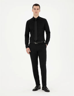 Siyah Ex. Slim Fit Uzun Kollu Basic G_mlek - Pierre cardin фото 4