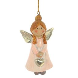 Украшение новогоднее "Ангелочек, L5,5 W3 H9 см, 3в.