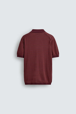 POLO PUNTO JACQUARD RAYAS / Granate - Zara фото 7
