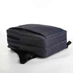 Рюкзак городской на молнии, 2 кармана, с USB, цвет синий - Simaland фото 3