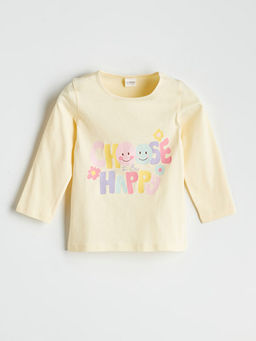 Bisiklet Yaka Bask?l? K?z ?ocuk Pijama ?st