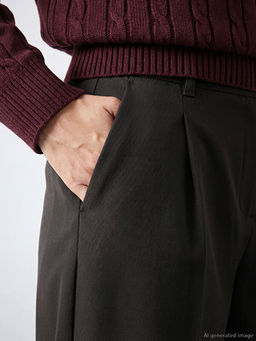 Beli Lastikli Kad?n Pileli Kuma? Pantolon