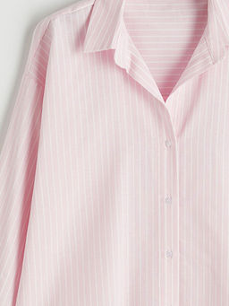 ?izgili Oversize Oxford Kad?n G?mlek