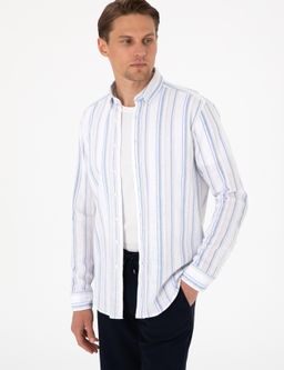 Mavi Regular Fit Uzun Kollu G_mlek - Pierre cardin фото 3