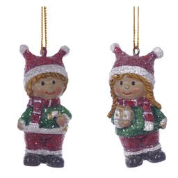 Фигурка декоративная подвесная "Дети", L3 W2,5 H6,5 см, 2в.