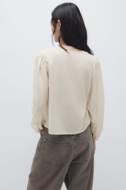 Blusa con detalles de encaje - H&m фото 5