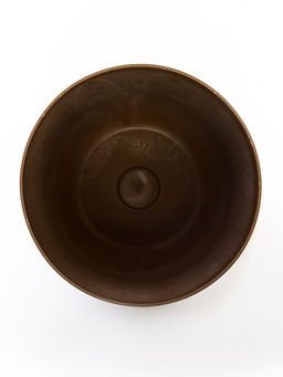 Кашпо для цветов «Микрит», 7.8 л, d=28 см, h=25.5 см, со вставкой, пластиковое, бежевое