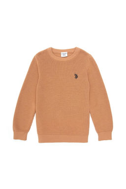 Базовый свитер светло-коричневого цвета для девочек Неожиданная скидка в корзине