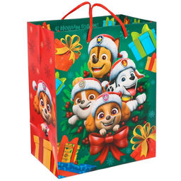 Пакет ламинированный вертикальный, 18 х 23 х 11,5 см С Новым годом!!, Щенячий патруль - Paw Patrol фото 3