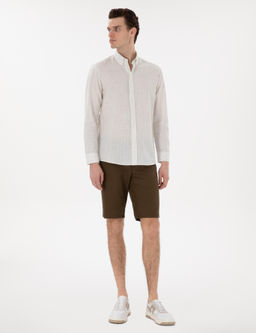 Beyaz Regular Fit Uzun Kollu G_mlek - Pierre cardin фото 4