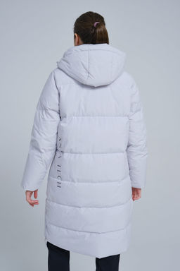 Пуховик Длинный Серо-сиреневый