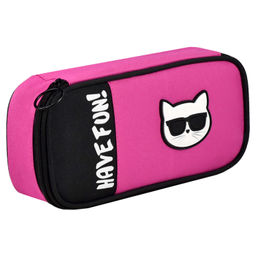 Пенал школьный, арт.58361/ 24 КОТ В ОЧКАХ