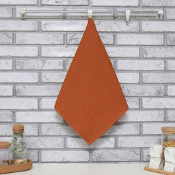 Полотенце Доляна цв. коричневый 35х60 см, 100% хл., крупная вафля 220 г/м2