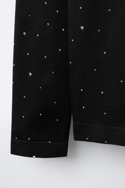 SEAMLESS RHINESTONE T-SHIRT - Zara фото 4