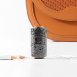 Нитки вощёные, плетёные, плоские, 210D/16, 1 мм, 50±2 м, тёмно-серые