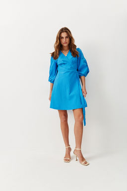 Платье на запах из жатого хлопка - TO BE ONE фото 2