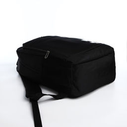 Рюкзак молодёжный из текстиля на молнии, 4 кармана, цвет чёрный/рыжий - Simaland фото 3