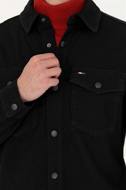 U. S. Polo Assn / Мужская черная джинсовая рубашка - U.s. polo assn фото 14