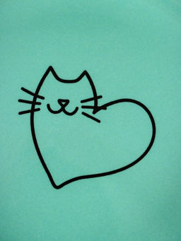 Миска керамическая Котик сердечко 250 мл - 11.511.54.5 см, мятная - Пижон фото 4