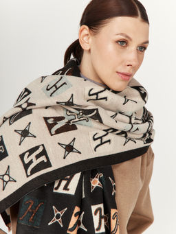 в составе ШЕРСТЬ и КАШЕМИР Большой, мягкий, теплый  двусторонний палантин - Tantino фото 4