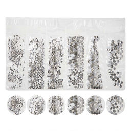 Nail Art Набор страз для ногтей, серебристый  фото 4