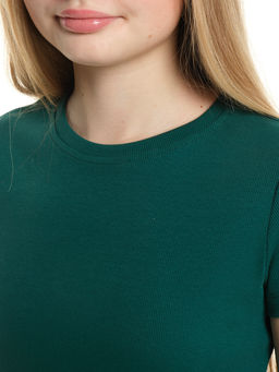 Футболка в рубчик 22-0210 зеленый