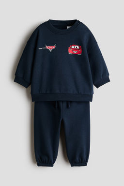 Conjunto estampado de 2 piezas en tejido sudadera