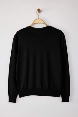 Wardrobe Essentials Siyah Merserize Gorunumlu Ince Basic Triko Kazak | TWOAW26KZ00081