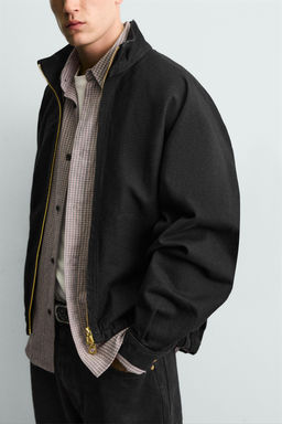 CAZADORA BOMBER BOXY FIT ALGOD?N / Negro - Zara фото 6