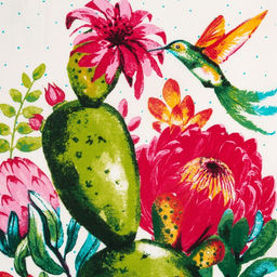 Полотенце кухонное Кактусы 35х60 см - Доляна фото 3