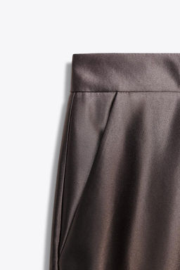 SATIN STRAIGHT-LEG TROUSERS - Zara фото 8