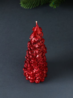 Свеча новогодняя Ель большая, 16060 мм лак, красная - Simaland фото 3