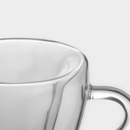 Набор кружек с двойными стенками Доляна Сердце, 150 мл, 11.5?8.5?8 см, 2 шт., стекло, прозрачный  фото 5