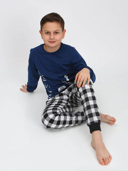 Пижама для мальчика 92228 салатовый/черная клетка 870 Lets go - Let's go фото 11