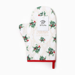 Варежка - прихватка «Этель» Christmas melody, 20×28 см, саржа, хлопок 100%, ватин 250 г/м²