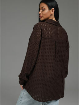 Стелла рубашка женская (шоколад) - Lovetex фото 5