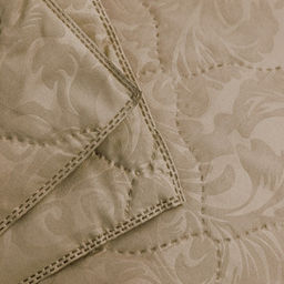Покрывало 140х215см, бежевый, синтепон 100г/м, микрофибра 80г/м, 100% полиэстер - Vesta фото 2