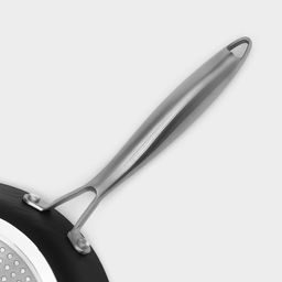 Сковорода Magistro Rock Stone, d=26 см, h=4.8 см, кованый алюминий, антипригарное покрытие, индукция, чёрная фото 5