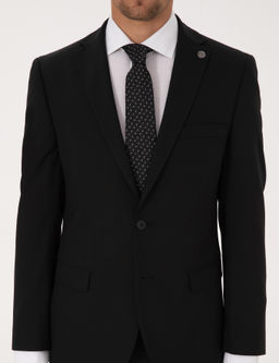 Siyah Slim Fit Tak_m Elbise