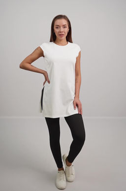 Женская футболка-туника с разрезами по бокам Happyfox