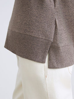 Bisiklet Yaka Oversize Kad?n Sweatshirt