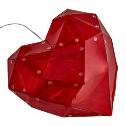 ULD-R511 3АА RED HEART Светильник декоративный Красное сердце, на батарейках 3AA (не в/к). 100 светодиодов. Белый свет. Цвет корпуса красный. TM Uniel - Volpe фото 2