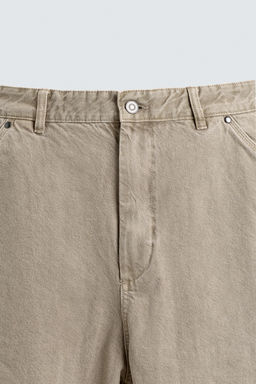 PANTAL?N BALLOON FIT LAVADO / Arena claro - Zara фото 9