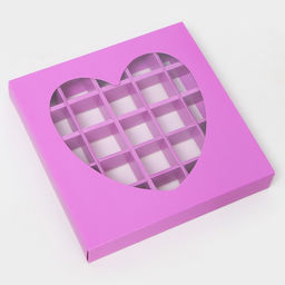 Коробка для конфет 25 шт., 22×22×3.5 см