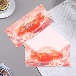 Цена за 5 шт. Конверт для денег Поздравляем! десерт, 8,5х17 см