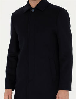 Lacivert Y_n Kar___ml_ Slim Fit Ka_e Kaban - Pierre cardin фото 6