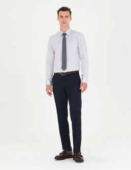Gri Slim Fit Uzun Kollu Basic G_mlek