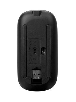 Мышь MB-2.4 беспроводная, оптическая, подсветка, 1600 dpi, USB+BT, чёрная