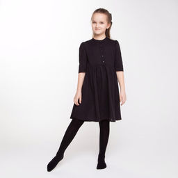 Колготки детские, чёрные, (nero), рост 128-134 см