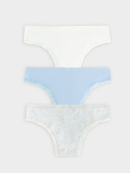 Трусы женские слипы мультипак (3 шт.) в сумрачно-белом цвете сумрачно -белый 412281-3 - Mark formelle фото 9